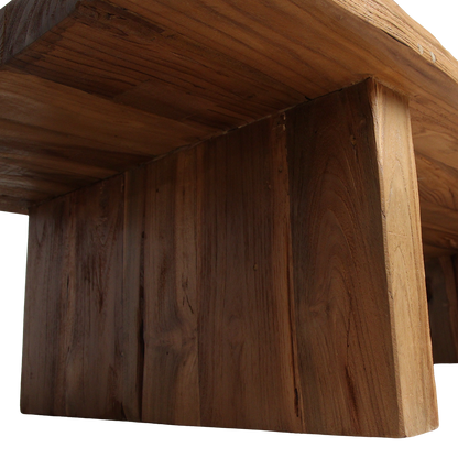 Table basse rectangulaire en teck FSC – matières premières recyclées