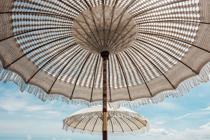 Bali Parasol - Macrame - Créme - 180cm - Parasol - Todo Bien - livinglovely.nl