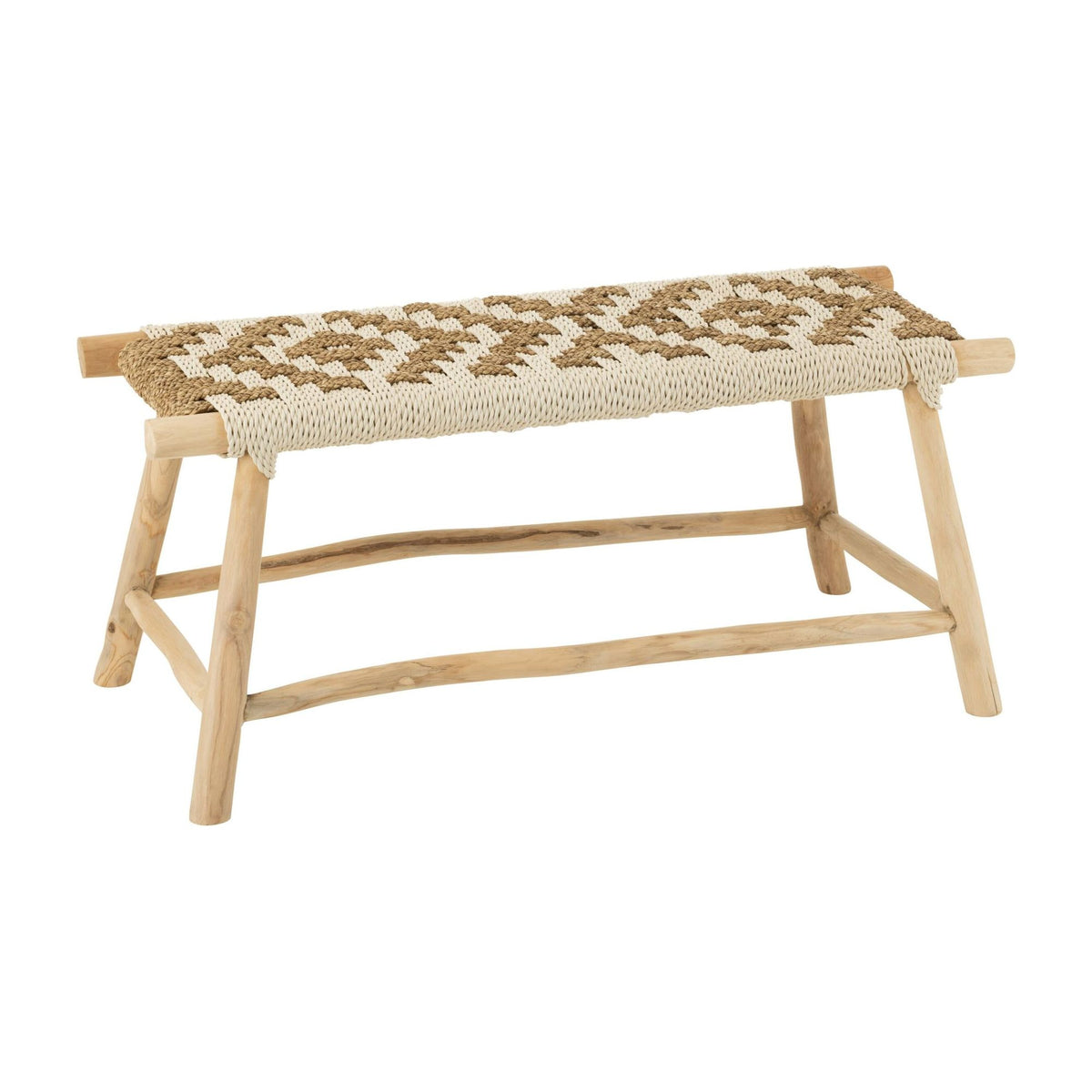 Canapé Waverly Teck/Jonc de mer Naturel/Blanc J-Line