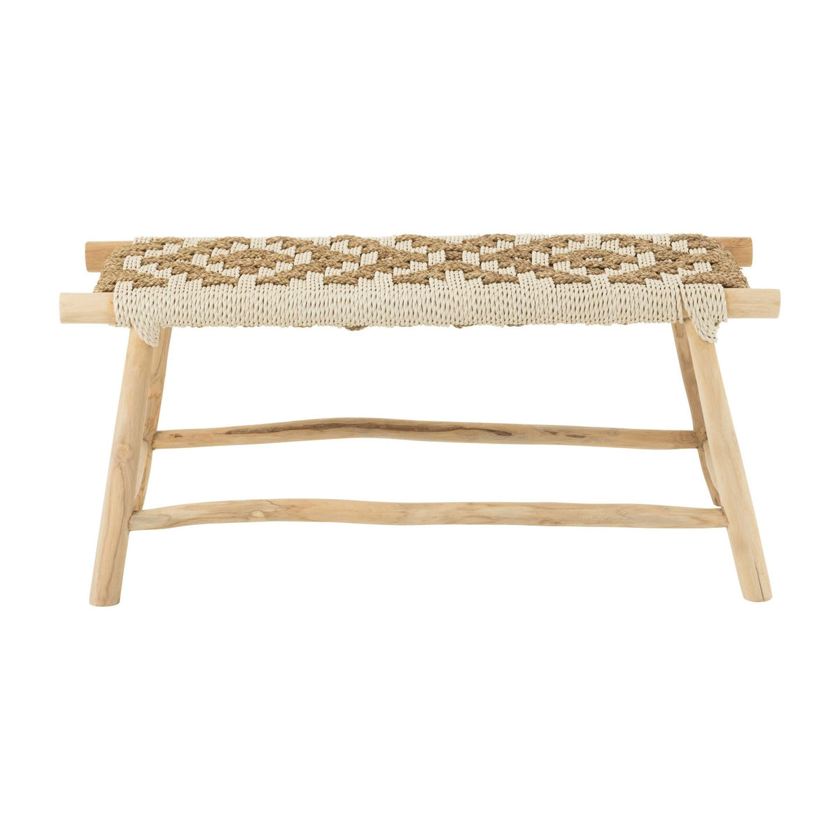 Canapé Waverly Teck/Jonc de mer Naturel/Blanc J-Line
