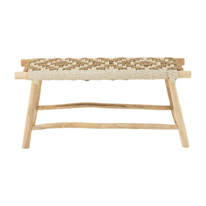 Canapé Waverly Teck/Jonc de mer Naturel/Blanc J-Line