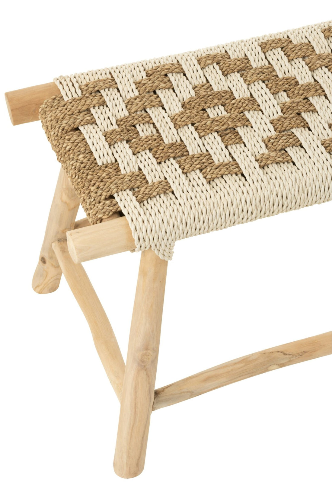 Canapé Waverly Teck/Jonc de mer Naturel/Blanc J-Line