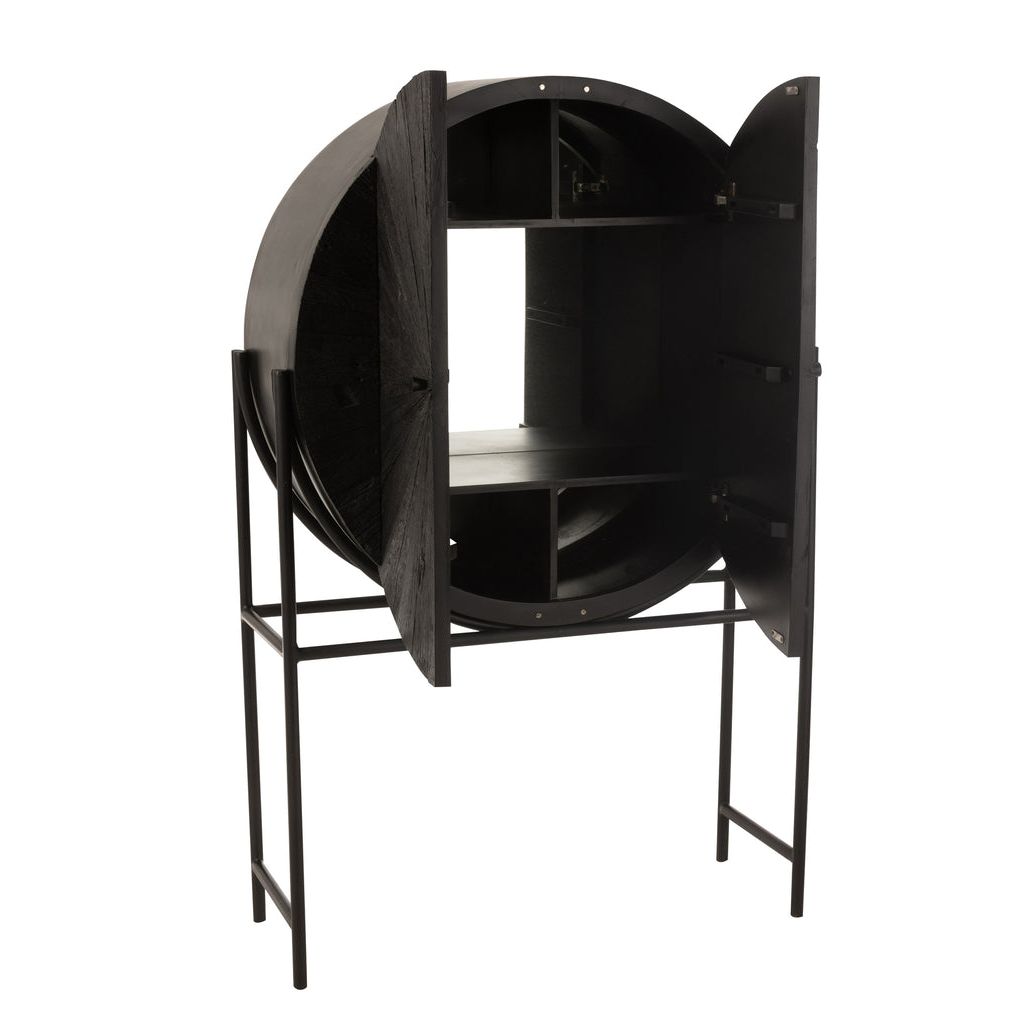 Armoire Shanil Bois Recyclé Noir J-Line