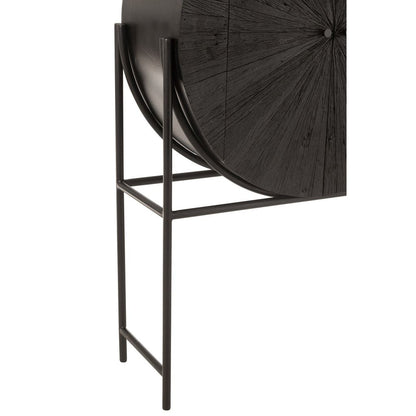 Armoire Shanil Bois Recyclé Noir J-Line
