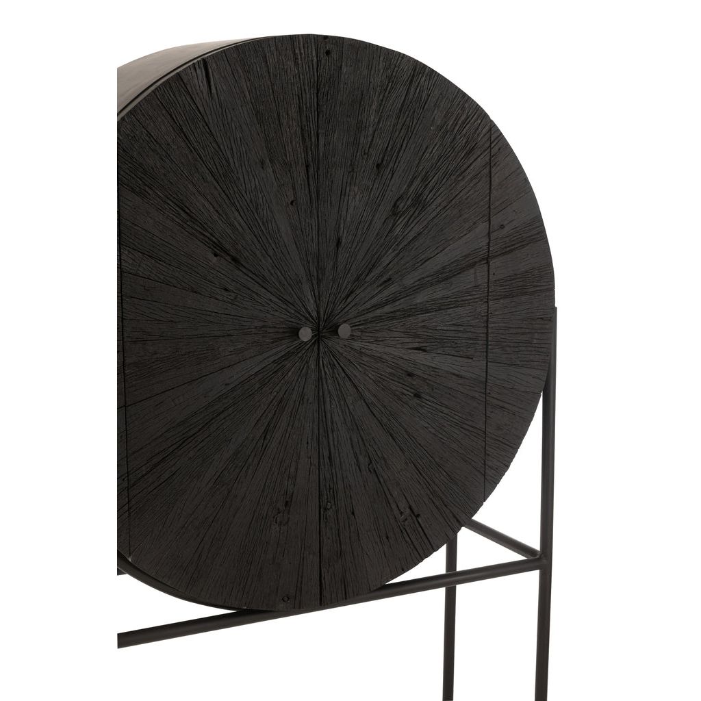 Armoire Shanil Bois Recyclé Noir J-Line