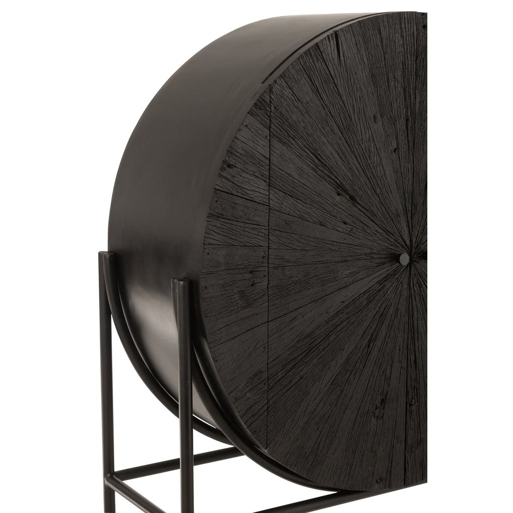 Armoire Shanil Bois Recyclé Noir J-Line
