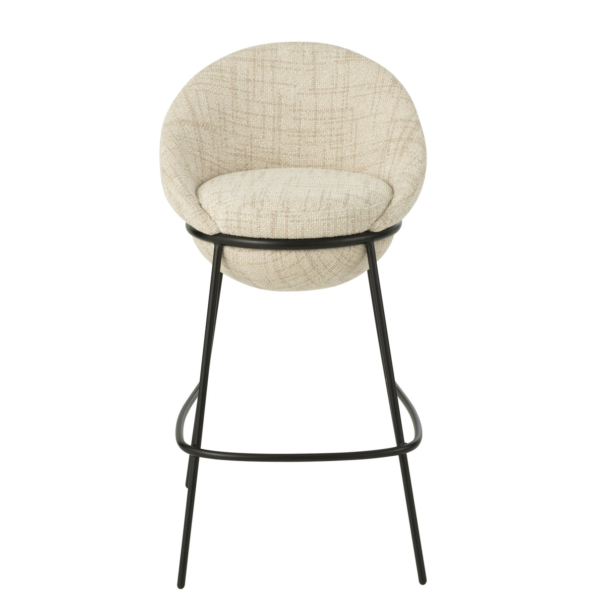 Tabouret de bar en fer beige/noir - J-Line