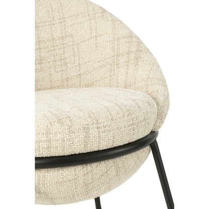 Tabouret de bar en fer beige/noir - J-Line