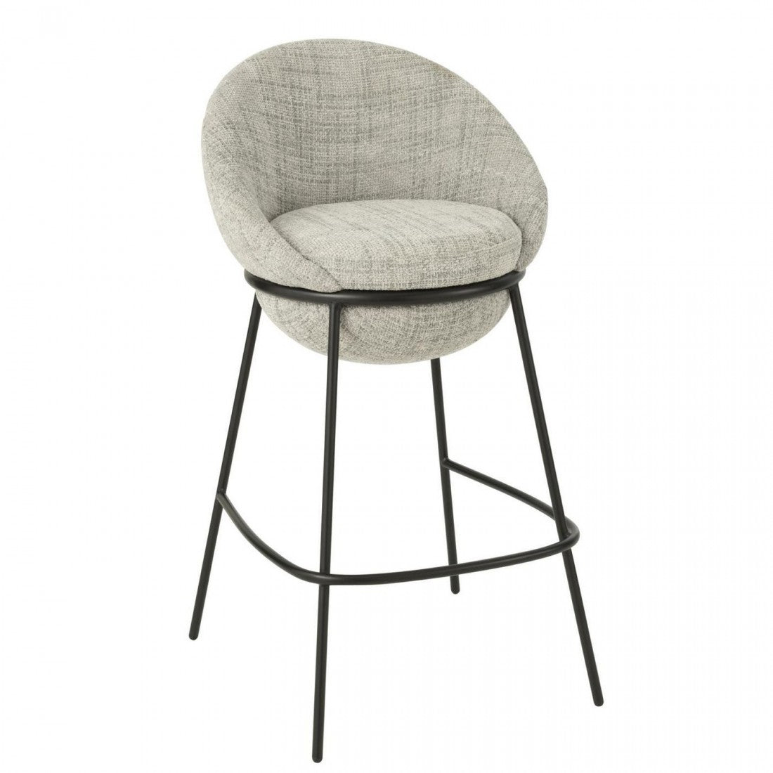 Tabouret de bar en fer gris/noir - J-Line