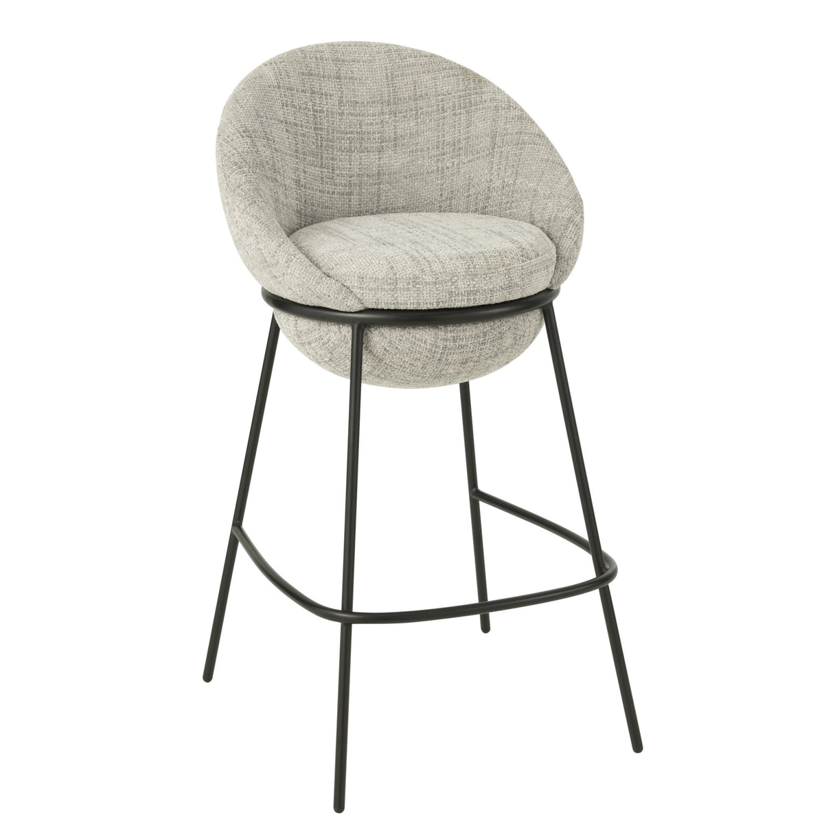 Tabouret de bar en fer gris/noir - J-Line