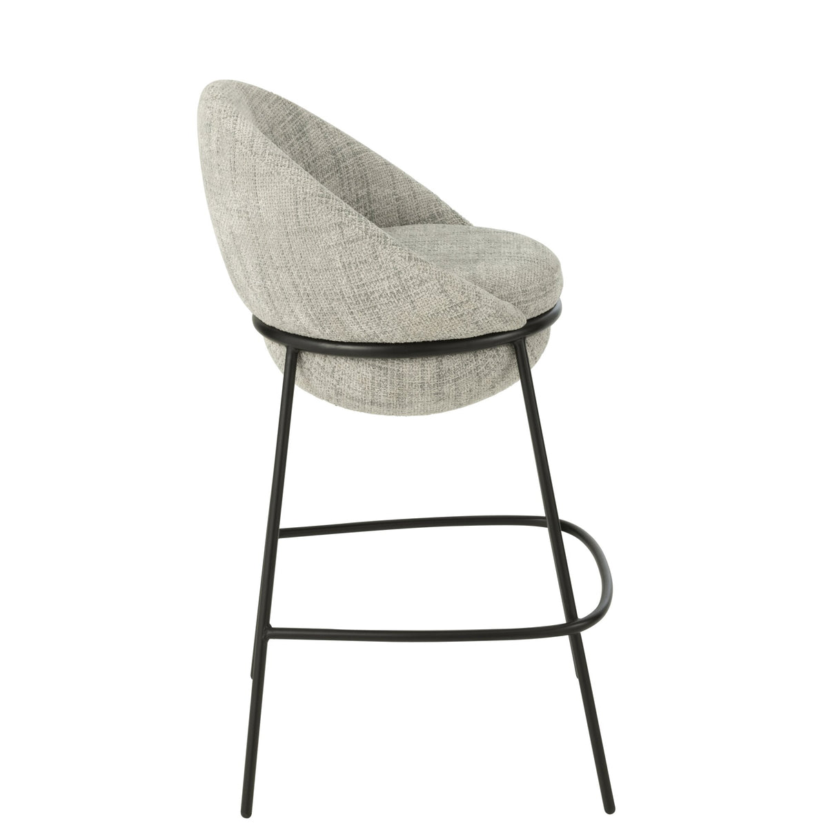 Tabouret de bar en fer gris/noir - J-Line