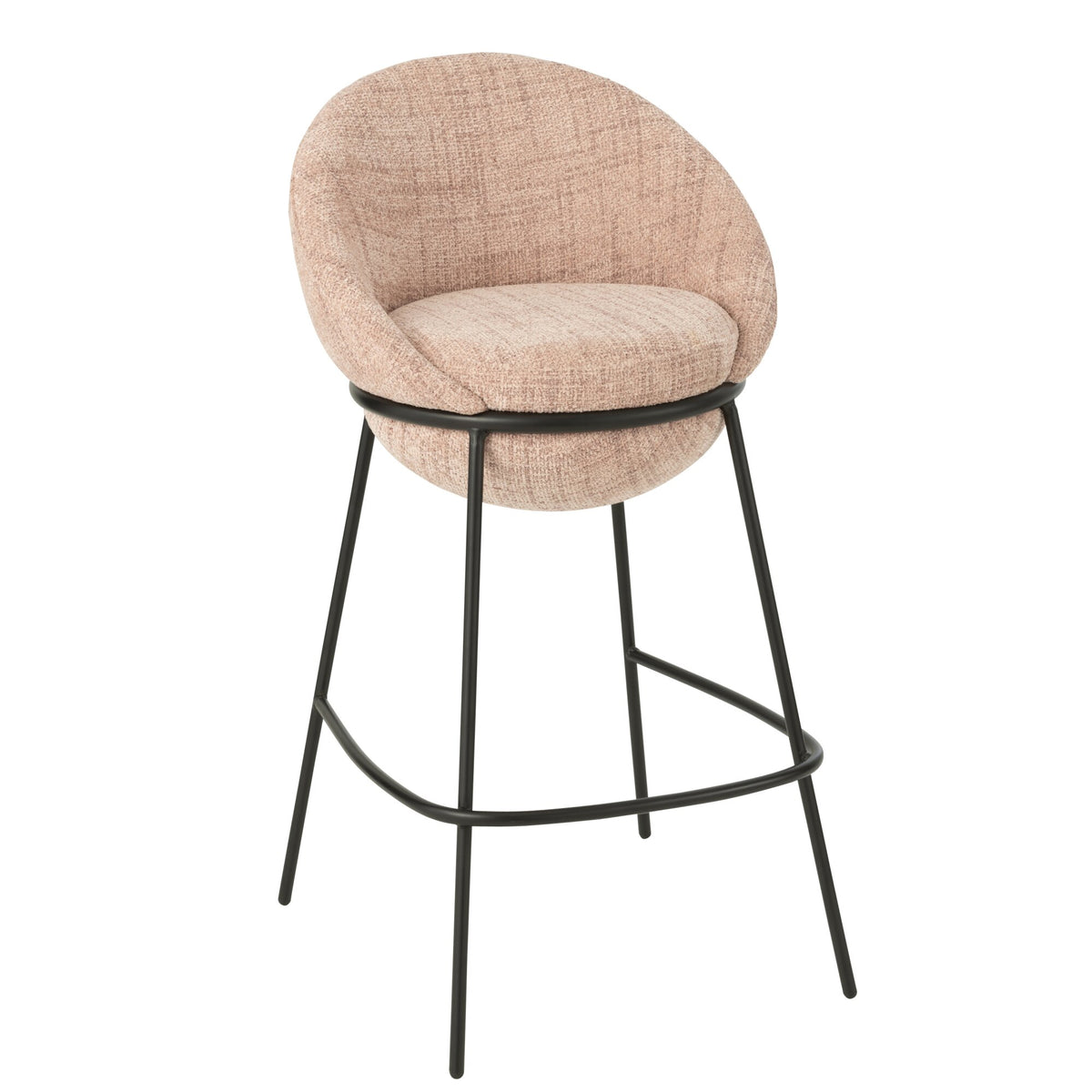 Tabouret de bar en fer rose clair/noir - J-Line