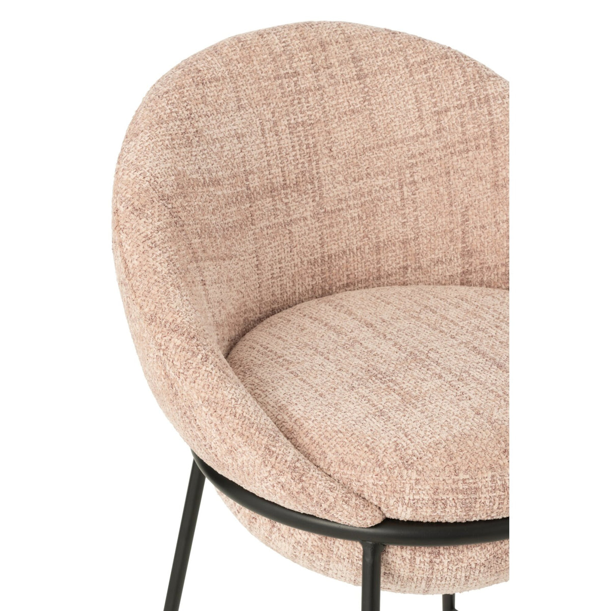 Tabouret de bar en fer rose clair/noir - J-Line