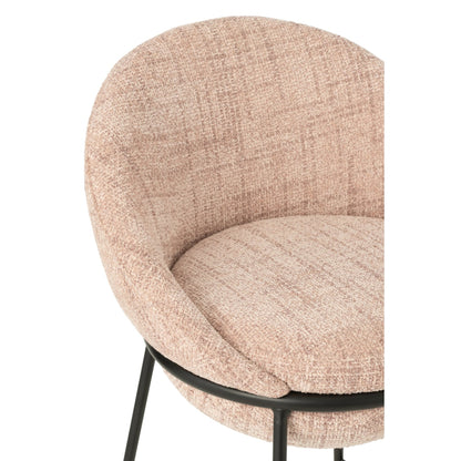 Tabouret de bar en fer rose clair/noir - J-Line