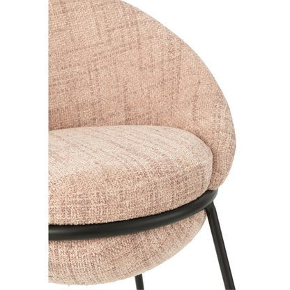 Tabouret de bar en fer rose clair/noir - J-Line