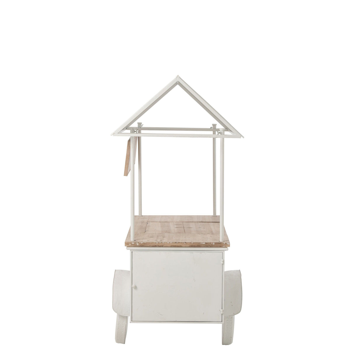 Barmeubel Kiosk Wit van J-Line, serveerkiosk van 134cm breed voor feest en horeca
