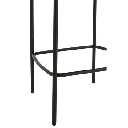 Tabouret de bar Boucle Multiplex/Polyester Gris/Noir J-Line