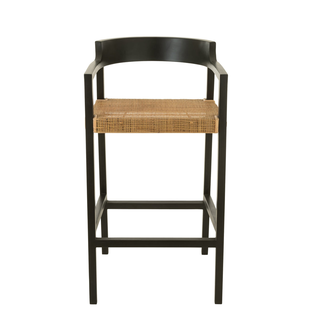 Chaise de bar Emma Teck Noir Marron J-Line