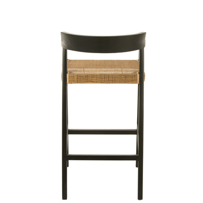 Chaise de bar Emma Teck Noir Marron J-Line