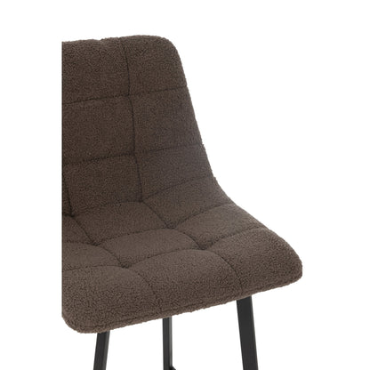 Tabouret de bar Kent Métal/Polyester Marron J-Line