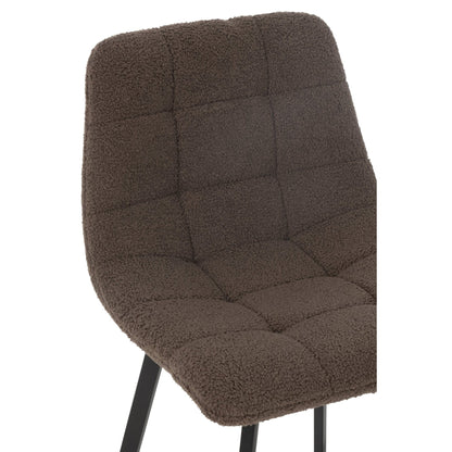 Tabouret de bar Kent Métal/Polyester Marron J-Line
