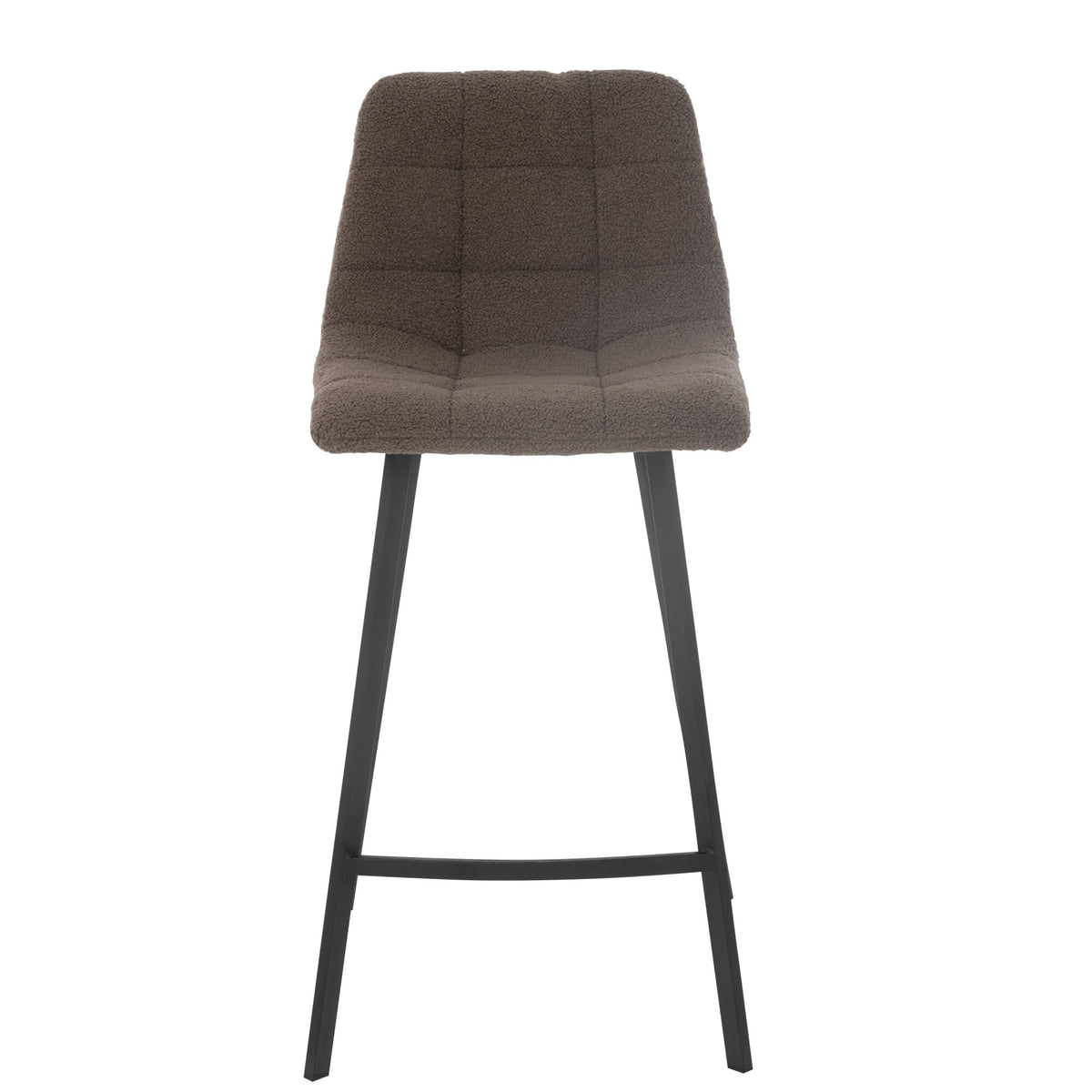 Tabouret de bar Kent Métal/Polyester Marron J-Line
