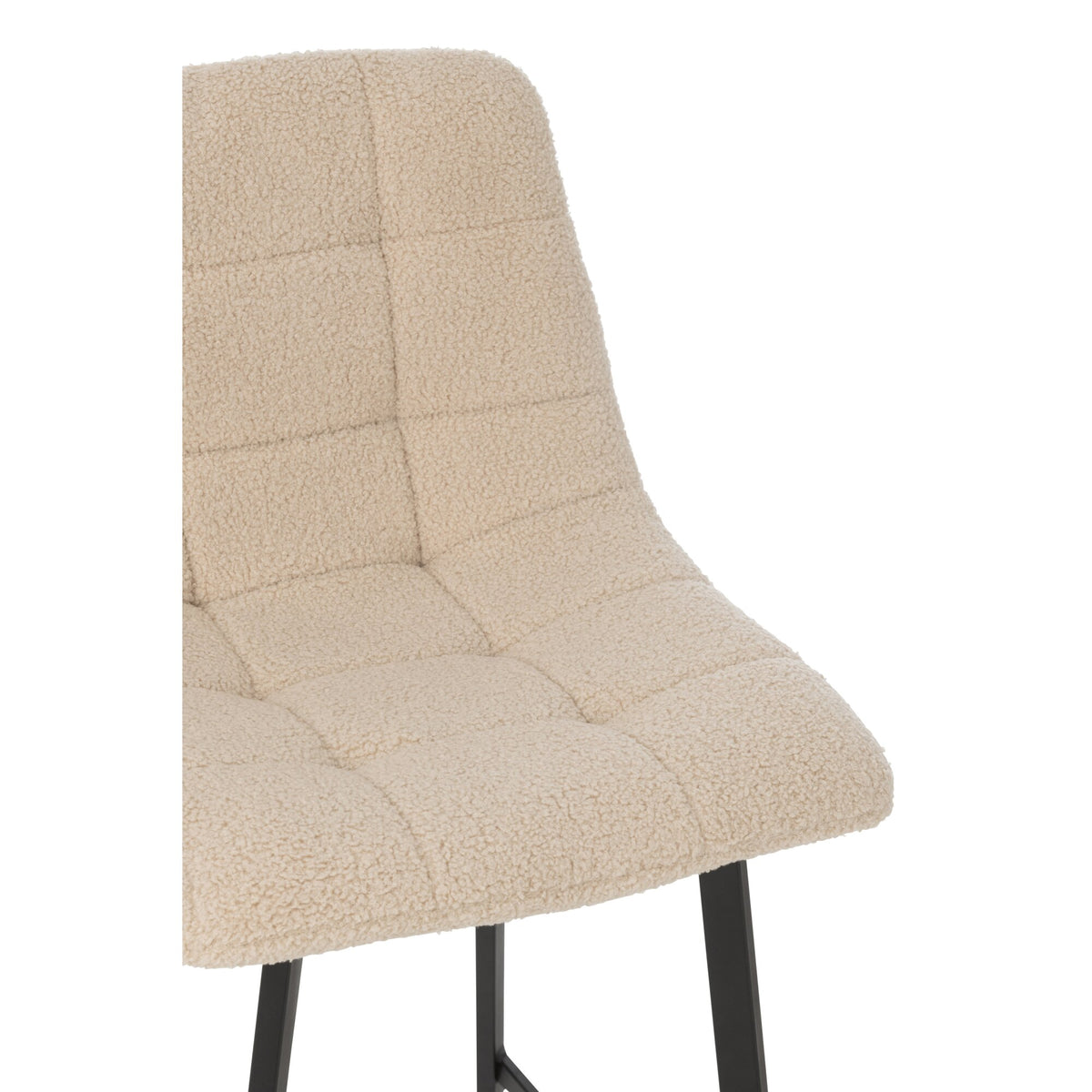 Tabouret de bar Kent Métal/Polyester Blanc J-Line