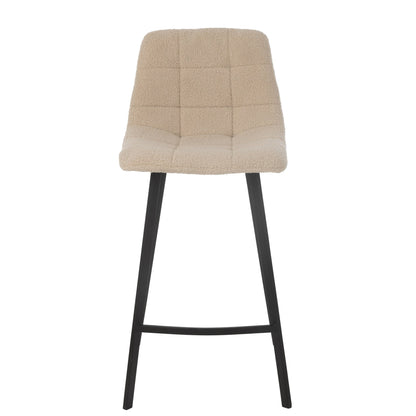 Tabouret de bar Kent Métal/Polyester Blanc J-Line