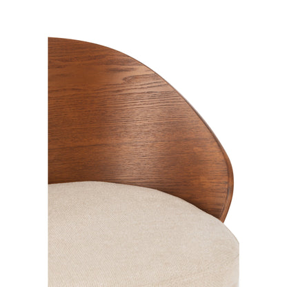 Tabouret de bar Lone Multiplex/Métal Marron/Beige J-Line