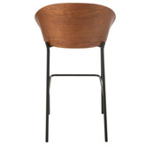 Barstoel Lone Multiplex/Metaal Bruin/Beige - Barkruk - J-Line - livinglovely.nl