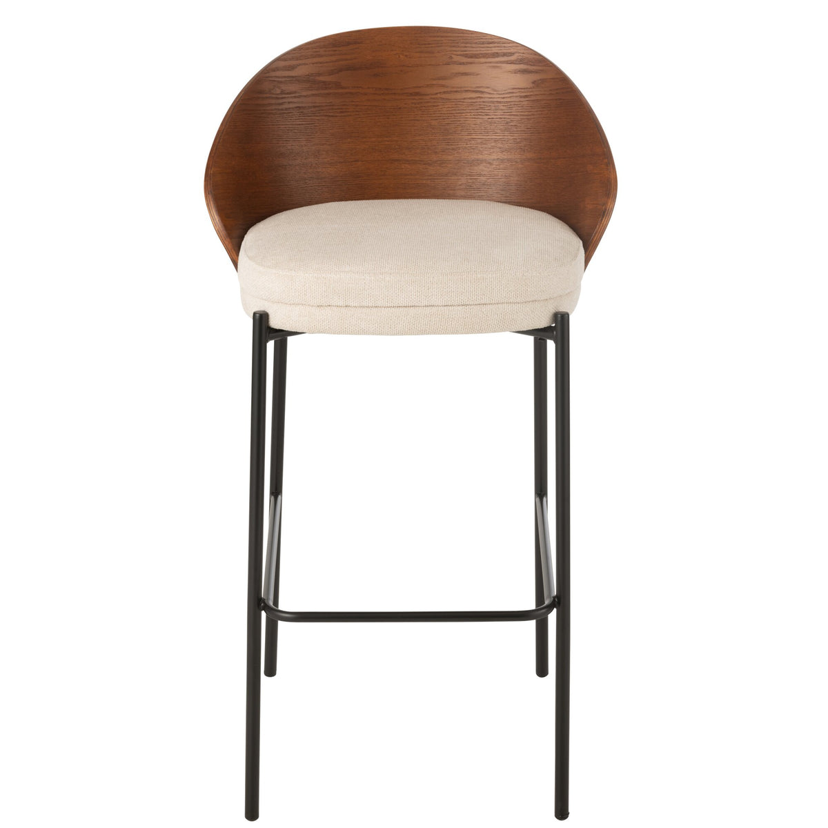 Tabouret de bar Lone Multiplex/Métal Marron/Beige J-Line