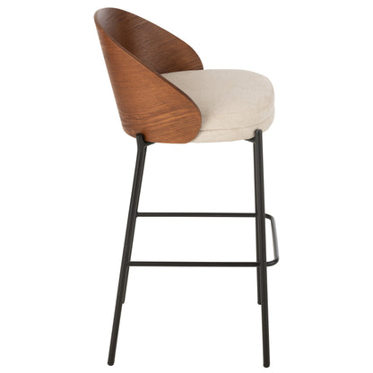 Tabouret de bar Lone Multiplex/Métal Marron/Beige J-Line