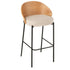 Barstoel Lone Multiplex/Metaal Naturel/Beige - Barkruk - J-Line - livinglovely.nl