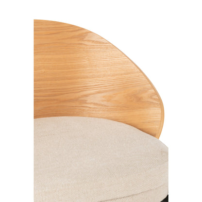 Tabouret de bar Lone Multiplex/Métal Naturel/Beige J-Line