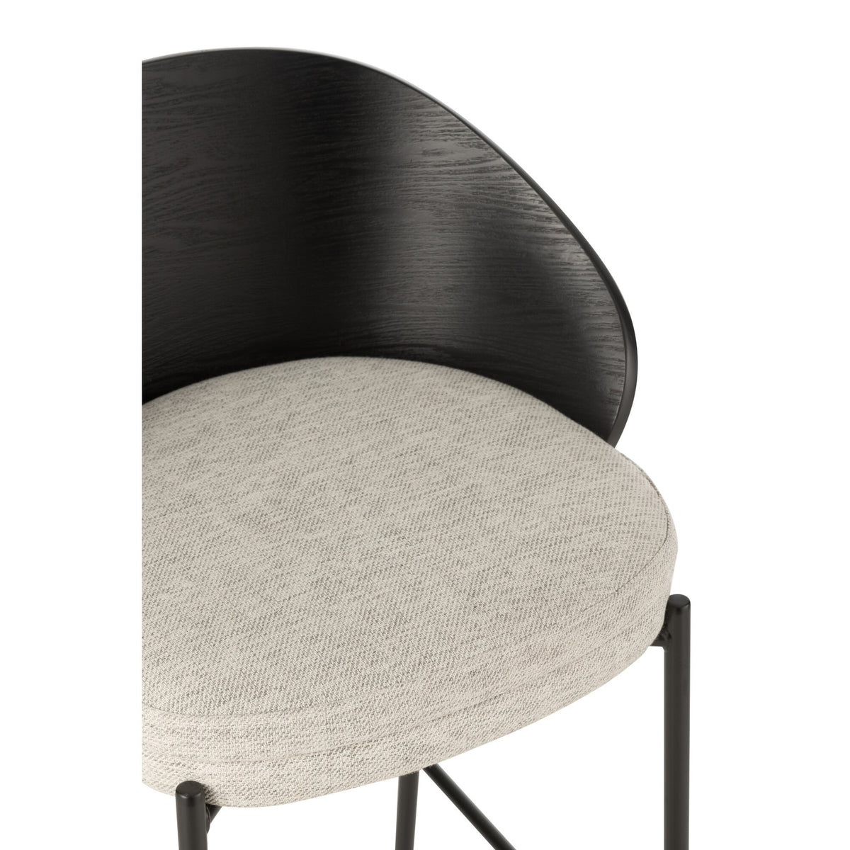 Tabouret de bar Lone Multiplex/Métal Noir/Gris J-Line