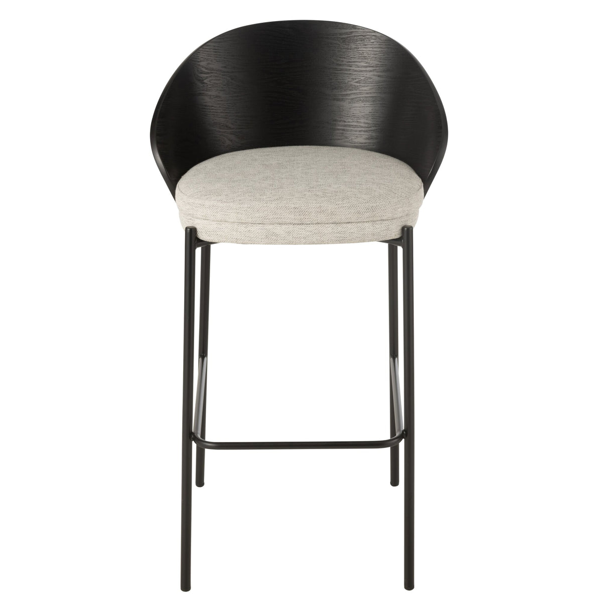Tabouret de bar Lone Multiplex/Métal Noir/Gris J-Line