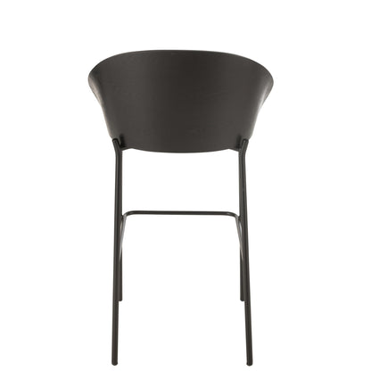 Tabouret de bar Lone Multiplex/Métal Noir/Gris J-Line