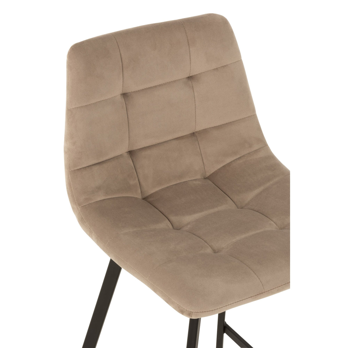 Tabouret de bar Olivier Textile/Métal Beige