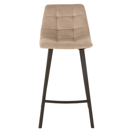 Tabouret de bar Olivier Textile/Métal Beige