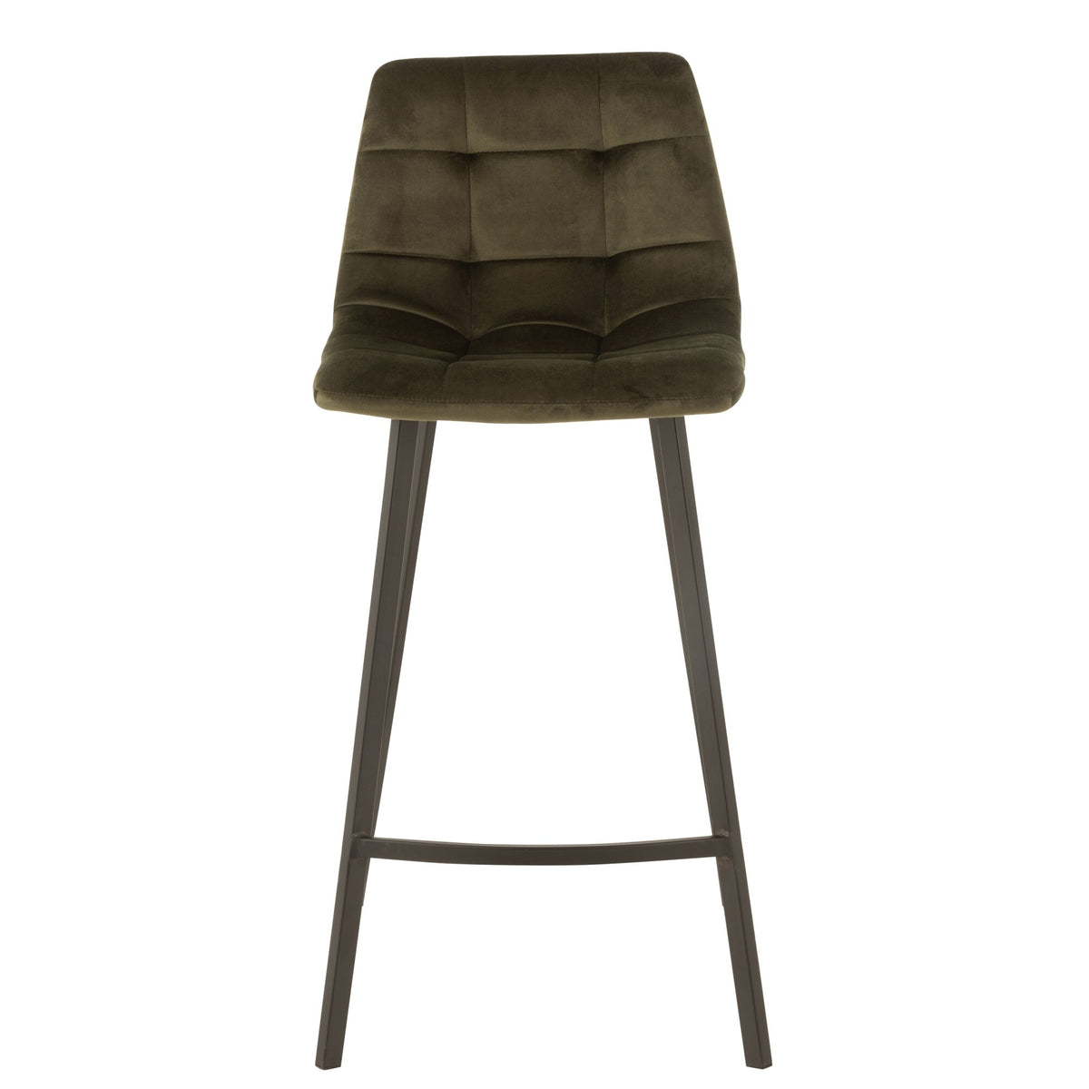Tabouret de bar Olivier Textile/Métal Vert Foncé J-Line
