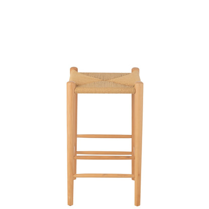 Tabouret de bar Oriental Hêtre/Corde Naturel J-Line