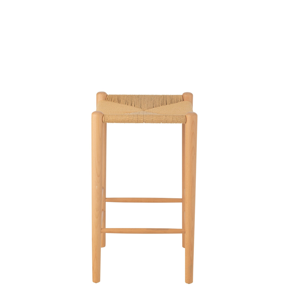 Tabouret de bar Oriental Hêtre/Corde Naturel J-Line
