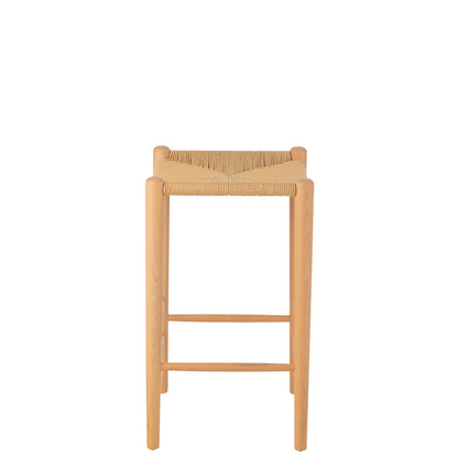 Tabouret de bar Oriental Hêtre/Corde Naturel J-Line