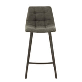 Barstoel Stephane Textiel/Metaal Donkergrijs – J-Line - Barkruk - J-Line - livinglovely.nl