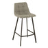 Barstoel Stephane Textiel/Metaal Grijs - J-Line - Barkruk - J-Line - livinglovely.nl