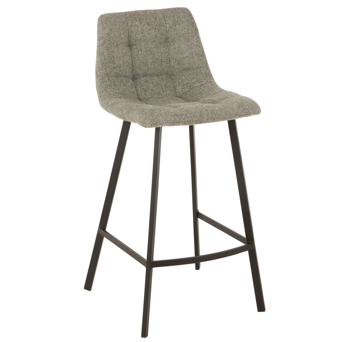Tabouret de bar Stephane Textile/Métal Gris J-Line