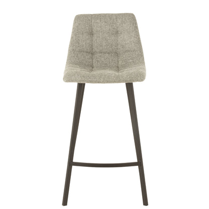 Tabouret de bar Stephane Textile/Métal Gris J-Line