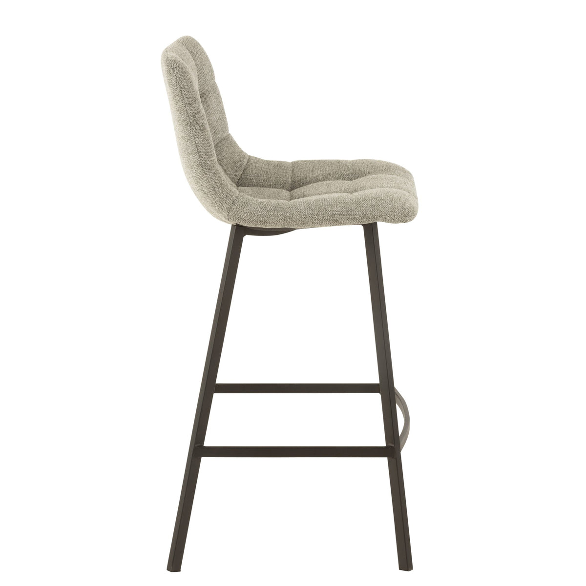 Tabouret de bar Stephane Textile/Métal Gris J-Line