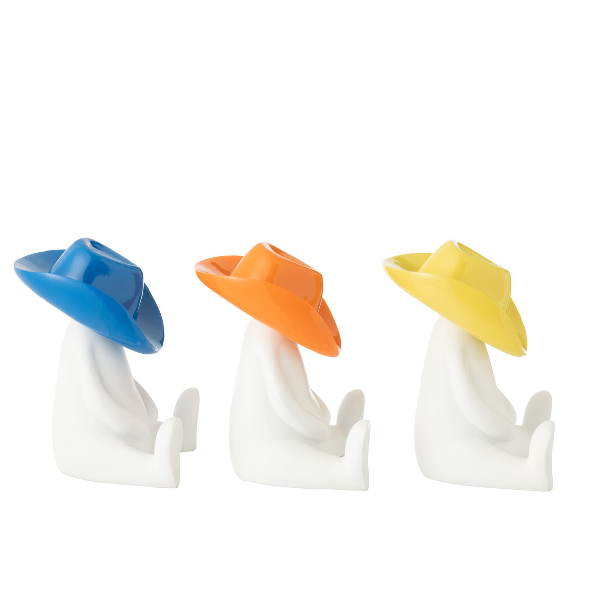 Figurine Chapeau de Cowboy Mix de Résine Lot de 3 J-Line