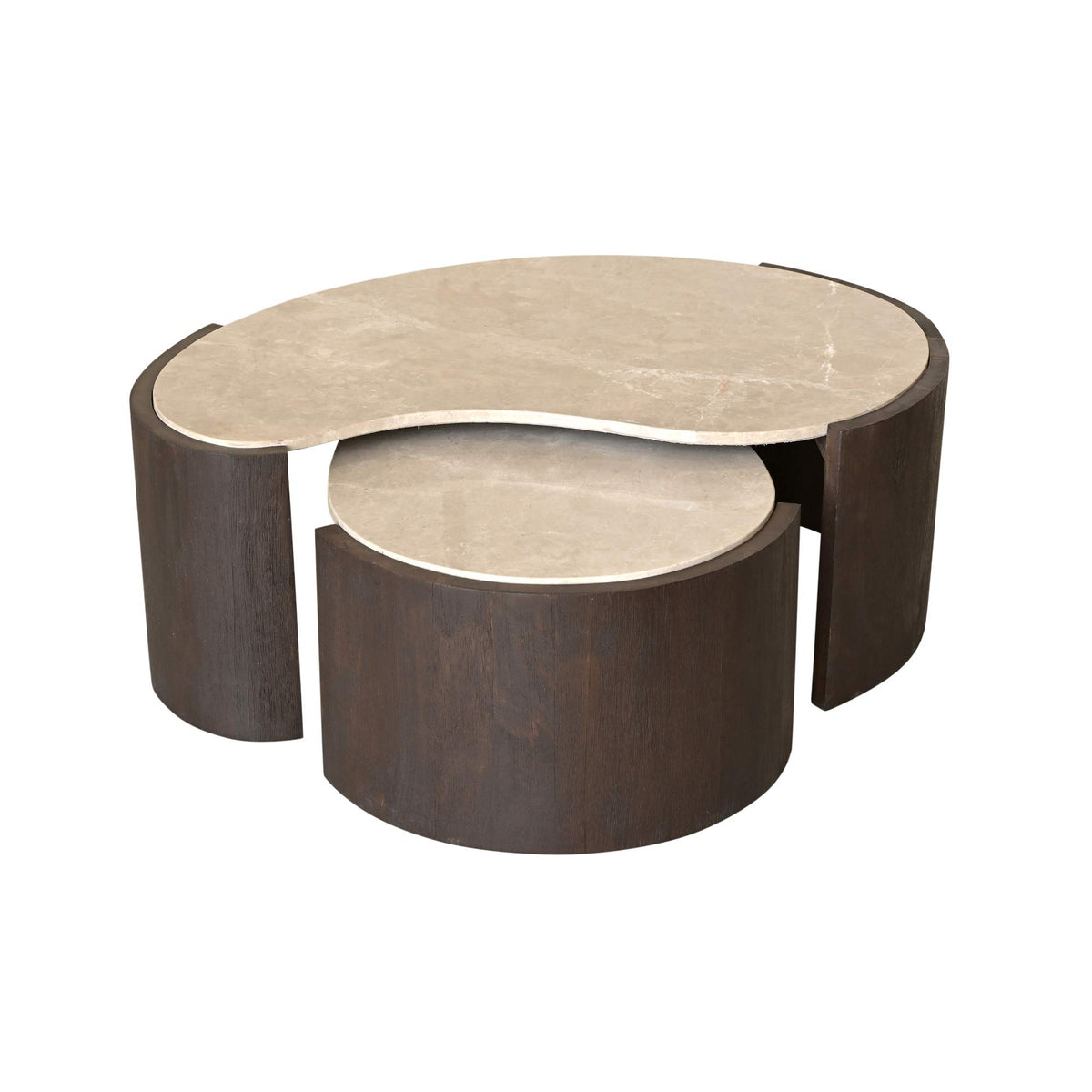 Lume salontafel en bijzettafel van Starfurn in elkaar geschoven